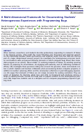 Cover page: A Multi-dimensional Framework for Documenting Students’ Heterogeneous Experiences with Programming Bugs