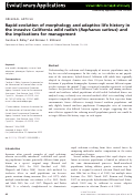 Cover page: Rapid evolution of morphology and adaptive life history in the invasive California wild radish (Raphanus sativus) and the implications for management