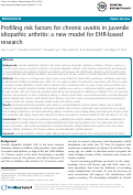 Cover page: Profiling risk factors for chronic uveitis in juvenile idiopathic arthritis: a new model for EHR-based research