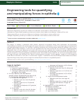 Cover page: Engineering tools for quantifying and manipulating forces in epithelia.