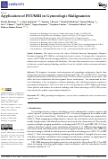 Cover page: Application of PET/MRI in Gynecologic Malignancies