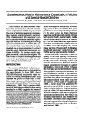 Cover page: State Medicaid health maintenance organization policies and special-needs children.