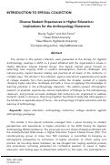 Cover page: Diverse Student Experiences in Higher Education: Implications for the Anthropology Classroom