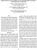 Cover page: Episodic Memory Cues in Acquisition of Novel Visual-Phonological Associations: a Webcam-Based Eye-Tracking Study