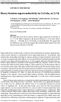 Cover page: Heavy-fermion superconductivity in CeCoIn5 at 2.3 K