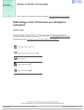 Cover page: Rethinking a Case of Paranoia as a Workplace Complaint