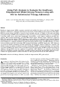 Cover page: Using Path Analysis to Evaluate the Healthcare Empowerment Model Among Persons Living with HIV for Antiretroviral Therapy Adherence