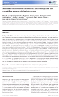 Cover page: Associations between anhedonia and marijuana use escalation across mid-adolescence.