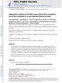 Cover page: Pathogenic variants in COL6A3 cause Ullrich-like congenital muscular dystrophy in young Labrador Retriever dogs