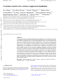 Cover page: Covariance matrices for variance-suppressed simulations