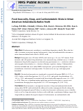 Cover page: Food insecurity, sleep, and cardiometabolic risks in urban American Indian/Alaska Native youth.