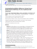 Cover page: Understanding racial/ethnic differences in breast cancer-related physical well-being: the role of patient–provider interactions