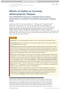 Cover page: Effects of Statins on Coronary&nbsp;Atherosclerotic Plaques The PARADIGM Study