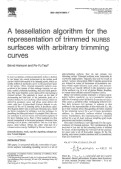 Cover page: A tessellation algorithm for the representation of trimmed NURBS surfaces with arbitrary trimming curves