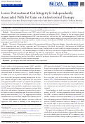 Cover page: Lower Pretreatment Gut Integrity Is Independently Associated With Fat Gain on Antiretroviral Therapy