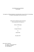 Cover page: Investigations of Model Simulations and Satellite Observations for Better Understanding of Climate Change Impacts and Aerosol Processes