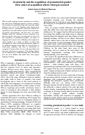 Cover page: Granularity and the acquisition of grammatical gender: How order-of-acquisition affects what gets learned