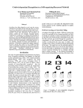 Cover page: Context-dependent Recognition in a Self-organizing Recurrent Network