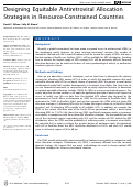 Cover page: Designing Equitable Antiretroviral Allocation Strategies in Resource-Constrained Countries