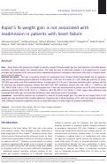 Cover page: Rapid 5 lb weight gain is not associated with readmission in patients with heart failure