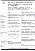 Cover page: Safety and performance of a suprachoroidal sensor for telemetric measurement of intraocular pressure in the EYEMATE-SC trial