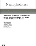 Cover page: Differential pathlength factor informs evoked stimulus response in a mouse model of Alzheimer's disease.