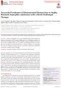 Cover page: Successful Treatment of Disseminated Disease Due to Highly Resistant Aspergillus calidoustus with a Novel Antifungal Therapy