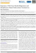 Cover page: Experience With Four-Month Rifapentine and Moxifloxacin-Based Tuberculosis Treatment in San Francisco.