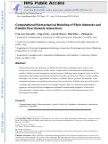 Cover page: Computational biomechanical modeling of fibrin networks and platelet-fiber network interactions