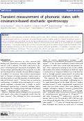 Cover page: Transient measurement of phononic states with covariance-based stochastic spectroscopy