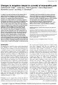 Cover page: Changes in morphine reward in a model of neuropathic pain