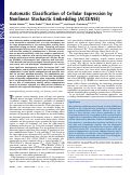 Cover page: Automatic Classification of Cellular Expression by Nonlinear Stochastic Embedding (ACCENSE).