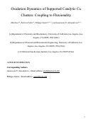 Cover page: Oxidation Dynamics of Supported Catalytic Cu Clusters: Coupling to Fluxionality