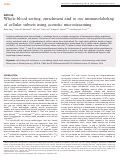 Cover page: Whole-blood sorting, enrichment and in situ immunolabeling of cellular subsets using acoustic microstreaming