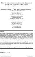 Cover page: Discrete and continuous models of the dynamics of pelagic fish: application to the capelin