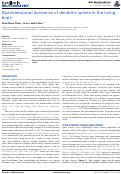 Cover page: Spatiotemporal dynamics of dendritic spines in the living brain
