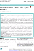 Cover page: Cancer screening in Koreans: a focus group approach