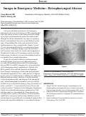 Cover page: Images in Emergency Medicine : Retropharyngeal Abscess