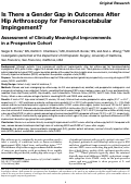 Cover page: Is There a Gender Gap in Outcomes After Hip Arthroscopy for Femoroacetabular Impingement? Assessment of Clinically Meaningful Improvements in a Prospective Cohort