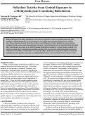 Cover page: Salicylate Toxicity from Genital Exposure to a Methylsalicylate-Containing Rubefacient