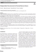 Cover page of Endoprosthetic Reconstruction for Proximal Humerus Tumors.