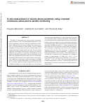 Cover page: In situ measurement of velocity-stress sensitivity using crosswell continuous active-source seismic monitoring