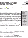 Cover page: Coronary Connector Facilitated Total Endoscopic Coronary Artery Bypass: An Ex Vivo Feasibility Study.