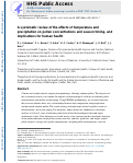 Cover page: A systematic review of the effects of temperature and precipitation on pollen concentrations and season timing, and implications for human health