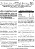 Cover page: Test Results of the LARP Nb3Sn Quadrupole HQ03a