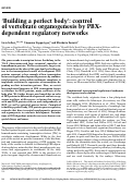 Cover page: Building a perfect body: control of vertebrate organogenesis by PBX-dependent regulatory networks.