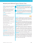 Cover page: Adiposity and Different Types of Screen Time