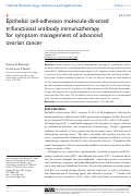 Cover page: Epithelial cell-adhesion molecule-directed trifunctional antibody immunotherapy for symptom management of advanced ovarian cancer