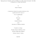 Cover page: Disproportionate Discipline and Racial Differences in Educational Attainment: The Effect of Suspension on College Matriculation