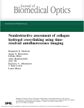 Cover page: Nondestructive assessment of collagen hydrogel cross-linking using time-resolved autofluorescence imaging